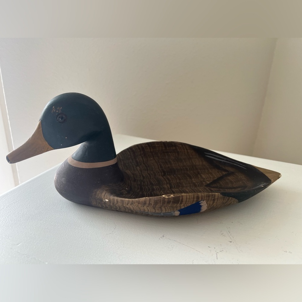 James Haddon | Vintage Collectible Mallard Duck Decoy Tray | Signed